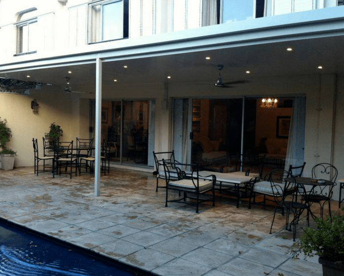 Our installation team installs terrace shade covers home residential properties 