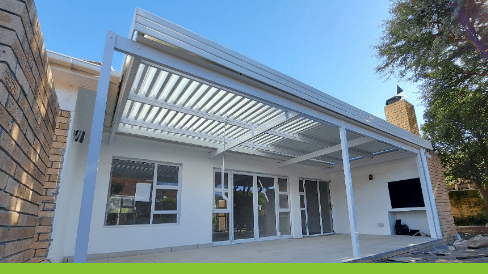 A louvre roof with skylight client of ours, Faircape