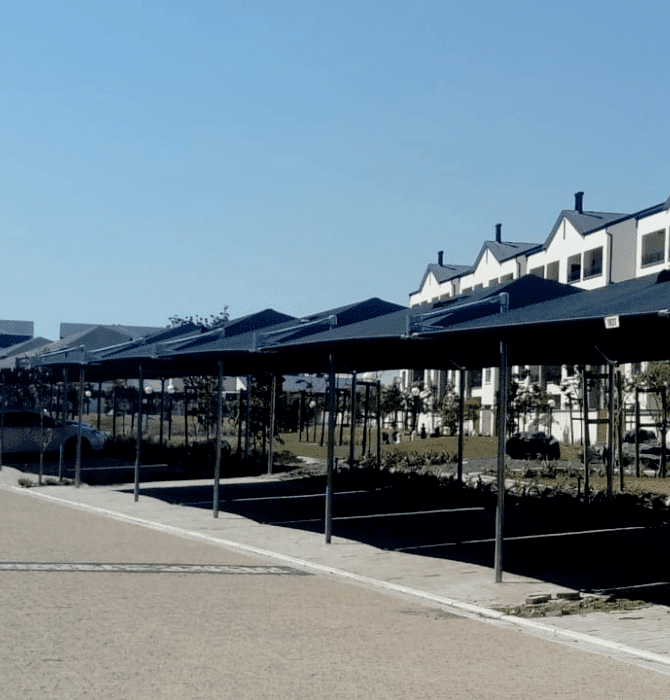 Multiple shade ports for cars in residential estate in the Helderberg area