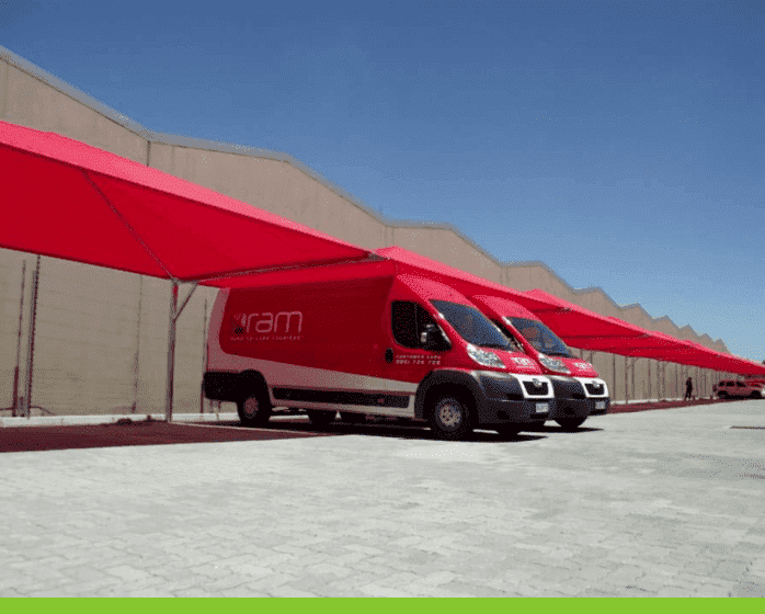 We custom design cantilevered pyramid shade ports in South Africa