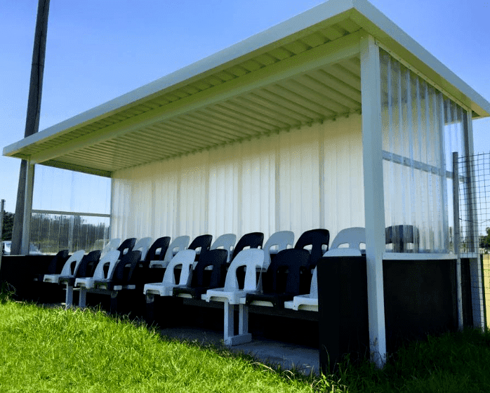 We inserted a dugout patio cover for a football club in Helderberg, Cape Town