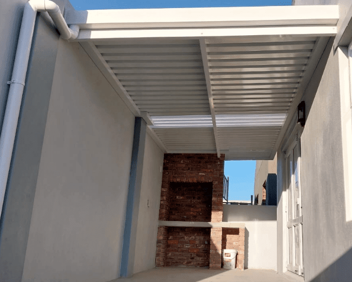 We installed a shade cover for a homes outdoor terrace