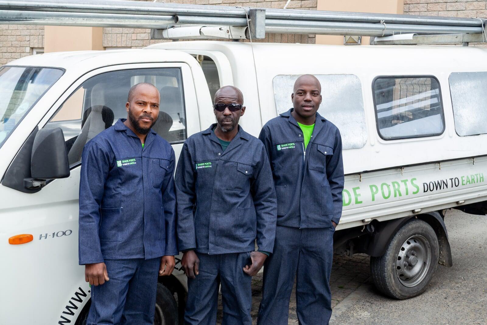 Team Amos, experienced in shadeport installations of all sizes,